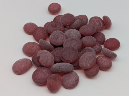 Preview: Glasnuggets rubinrot opak gefrostet matt 15-17 mm/1 kg